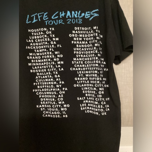 Thomas Rhett Men's Black Life Changes 2018 Tour T-Shirt Size Large Country EUC - Picture 4 of 4